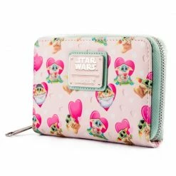 Lounge Fly Star Wars: Mandalorian - Grogu Valentines Loungefly Zip Purse