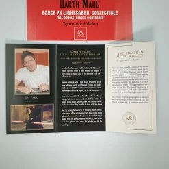 Brad Davies Rare Collectables Master Replicas Signature Edition Darth Maul 2006 Force FX Lightsaber (SW-214S) Signed By Ray Park. (limited 500 Pcs)