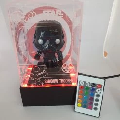Mat Rolfe Star Wars - Shadow Trooper (CUSTOM) With LED Lightup SDCC 2011 Engraved Perspex Light Pop Box Rare Collectables