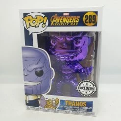 FanBase Collectables Avengers Infinity War - Thanos Purple Chrome Pop! Vinyl Rare Pop Vinyl Figurines