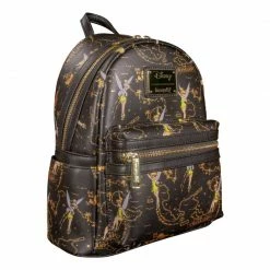 Lounge Fly Bags & Wallets Peter Pan - Tinker Bell Gold Print US Exclusive Loungefly Backpack