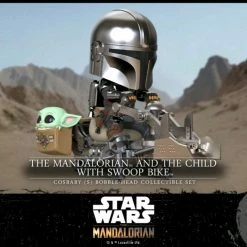 Hot Toys Star Wars: The Mandalorian - Mandalorian & The Child On Swoop Bike Riding Cosbaby