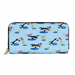 Lounge Fly Looney Tunes - Tweety & Sylvester AOP Loungefly Zip Purse Bags & Wallets