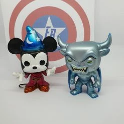 Allarna S Disney - Sorcerer Mickey & Chernabog SDCC 2012 Metallic Out Of Box Pop! Vinyl Discounted Rare Collectables