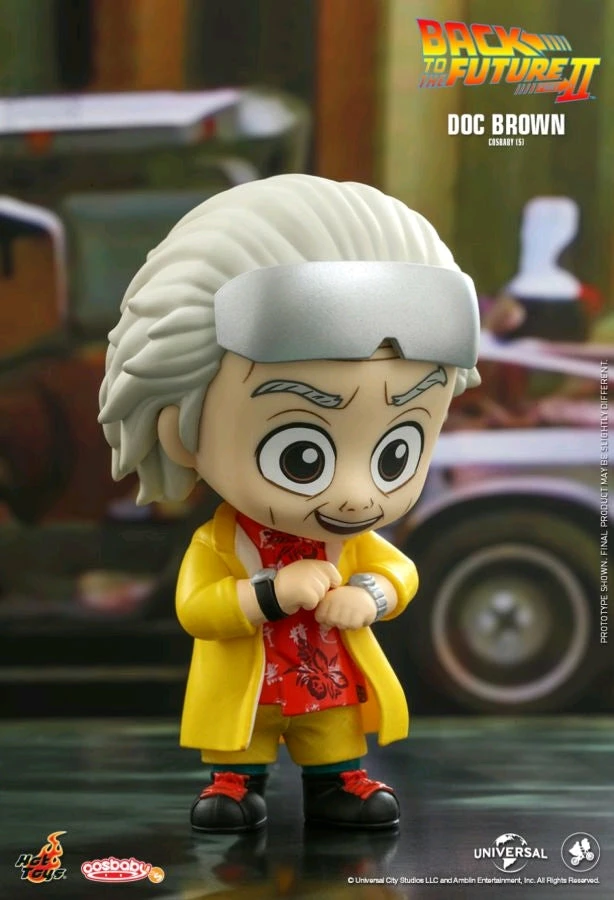 Hot Toys Back To The Future 2 - Doc Brown Cosbaby Figurines 1 Hot Toys Back To The Future 2 - Doc Brown Cosbaby Figurines