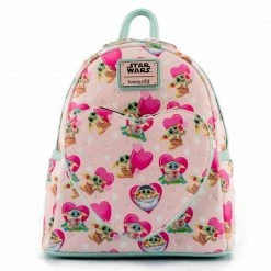 Lounge Fly Star Wars: Mandalorian - Grogu Valentines Loungefly Backpack