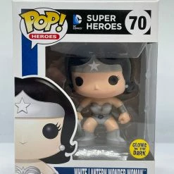 Matt Eather Rare Pop Vinyl Figurines DC Super Heroes - White Lantern Wonder Woman Glow In The Dark Pop! Vinyl
