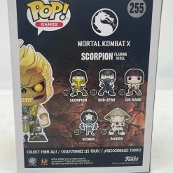Jordan Pickles Mortal Kombat X - Scorpion Flaming Skull Pop! Vinyl Rare Collectables