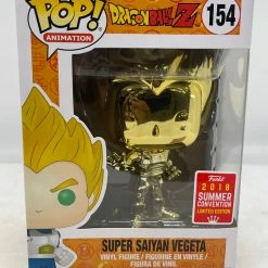 Luke Eather Rare Collectables Dragon Ball Z - Super Saiyan Vegeta Gold Chrome SDCC 2018 Exclusive Pop! Vinyl