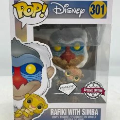 Troy Hamilton Rare Collectables The Lion King - Rafiki With Simba Diamond Glitter Pop! Vinyl