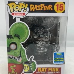 Troy Hamilton Rat Fink - Rat Fink Grey Chrome SDCC 2019 US Exclusive Pop! Vinyl