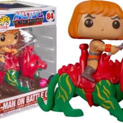 Funko Masters Of The Universe - He-Man On Battlecat Flocked US Exclusive Pop! Ride [RS] POP! Vinyls