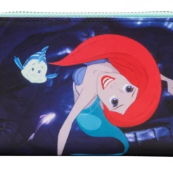Lounge Fly Little Mermaid - Princess Scenes Loungefly Zip Purse Bags & Wallets