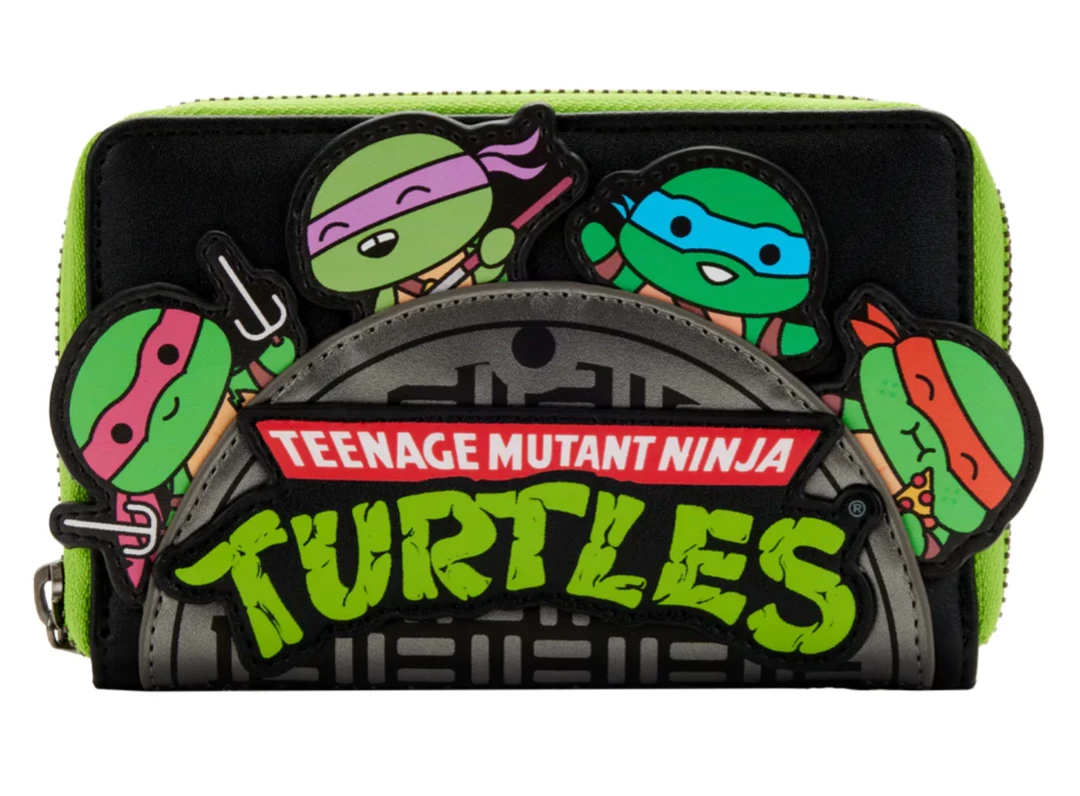 Lounge Fly TMNT - Sewer Cap Loungefly Zip Purse 1 Lounge Fly TMNT - Sewer Cap Loungefly Zip Purse