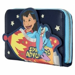 Lounge Fly Lilo & Stitch - Space Adventure Glow In The Dark Loungefly Zip Purse Bags & Wallets