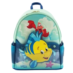 Lounge Fly Little Mermaid (1989) - Flounder And Sebastian Loungefly Backpack